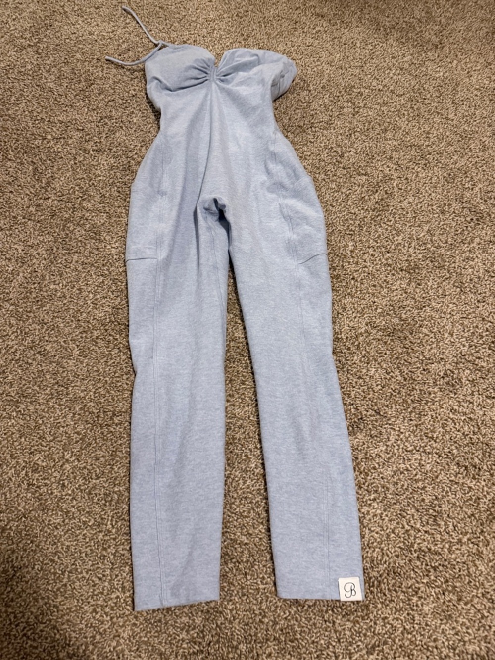 Bombshell Sportswear Light Blue Strapless Jumpsuit Romper